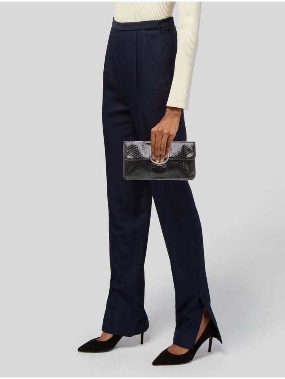 Holt Renfrew Leather Clutch Made in Italy